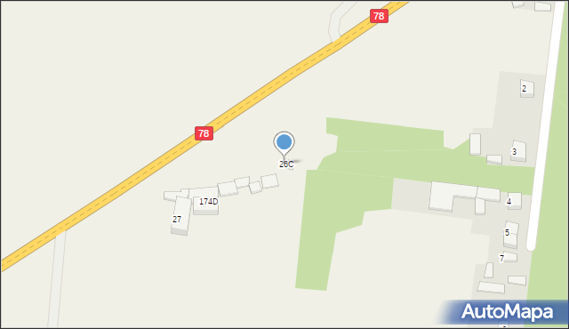 Nagłowice, Jana Pawła II, 26C, mapa Nagłowice