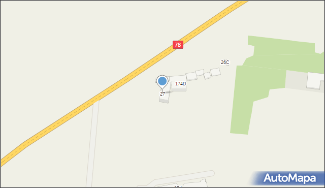 Nagłowice, Jana Pawła II, 27, mapa Nagłowice