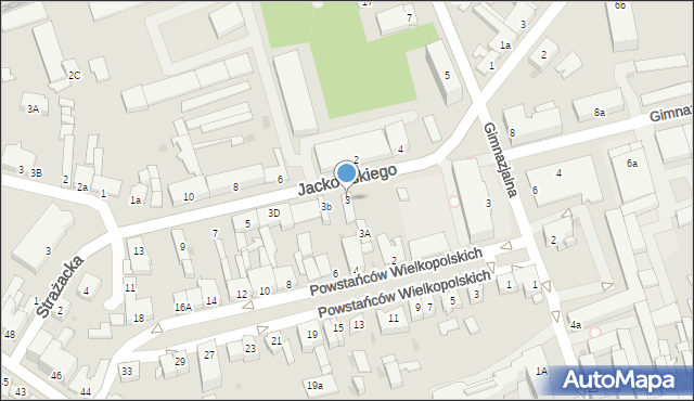 Nakło nad Notecią, Jackowskiego Maksymiliana, 3, mapa Nakło nad Notecią