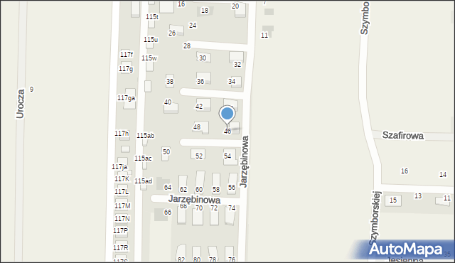 Nakło Śląskie, Jarzębinowa, 46, mapa Nakło Śląskie