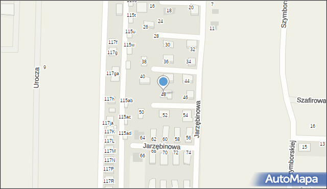 Nakło Śląskie, Jarzębinowa, 48, mapa Nakło Śląskie