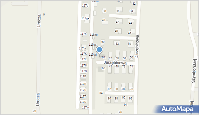 Nakło Śląskie, Jarzębinowa, 64a, mapa Nakło Śląskie