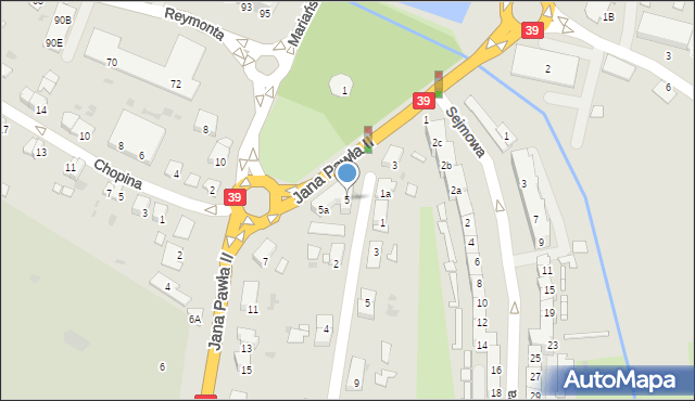 Namysłów, Jana Pawła II, 5, mapa Namysłów