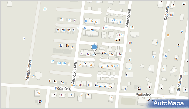 Namysłów, Jarzębinowa, 4e, mapa Namysłów