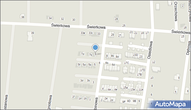 Namysłów, Jarzębinowa, 7, mapa Namysłów