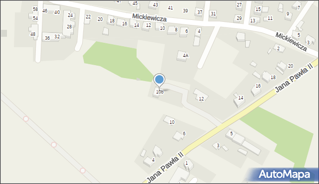 Nędza, Jana Pawła II, 10b, mapa Nędza