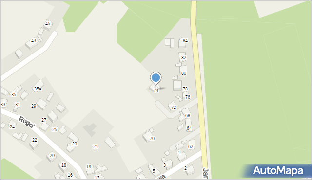 Nędza, Jana Pawła II, 74, mapa Nędza