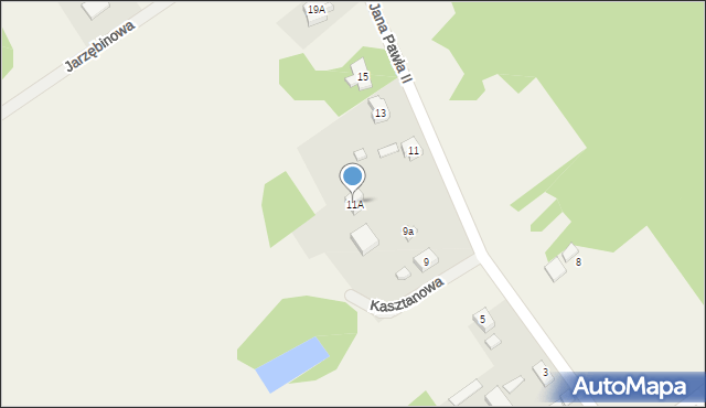 Nekielka, Jana Pawła II, 11A, mapa Nekielka