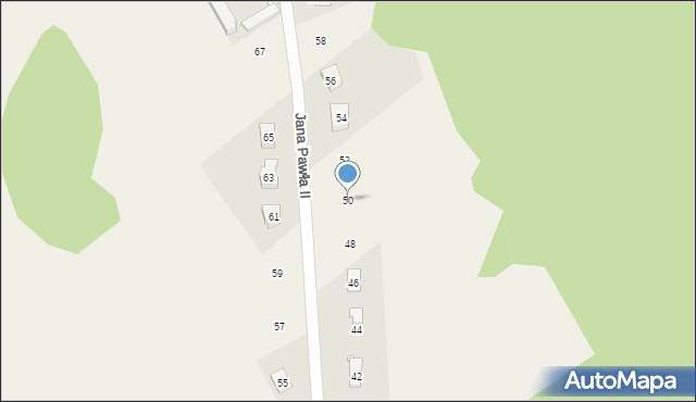 Nekielka, Jana Pawła II, 50, mapa Nekielka