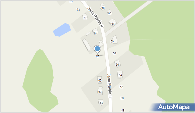 Nekielka, Jana Pawła II, 67, mapa Nekielka