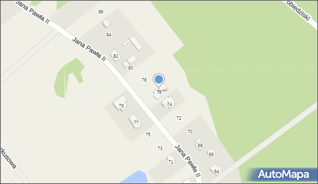 Nekielka, Jana Pawła II, 76, mapa Nekielka