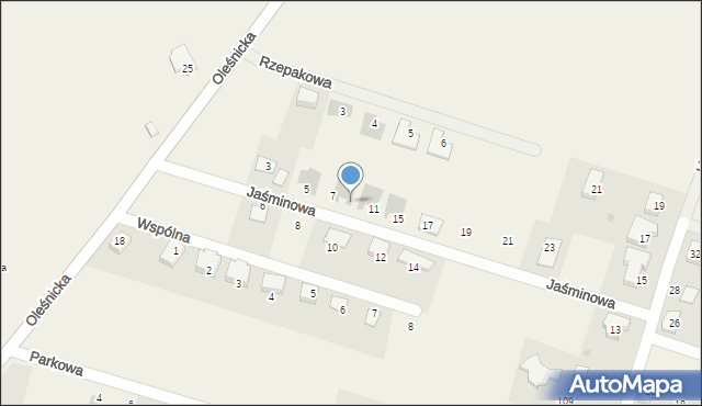 Nieciszów, Jaśminowa, 7a, mapa Nieciszów