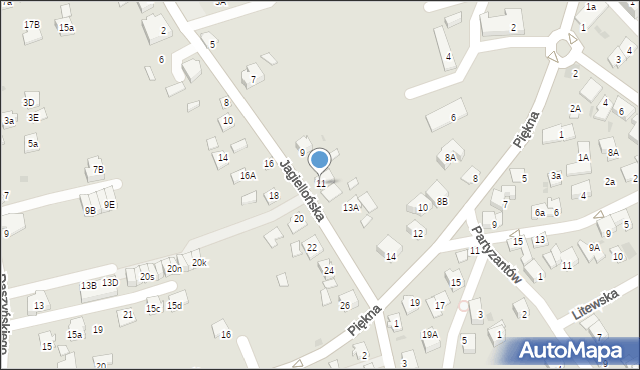 Niepołomice, Jagiellońska, 11, mapa Niepołomice