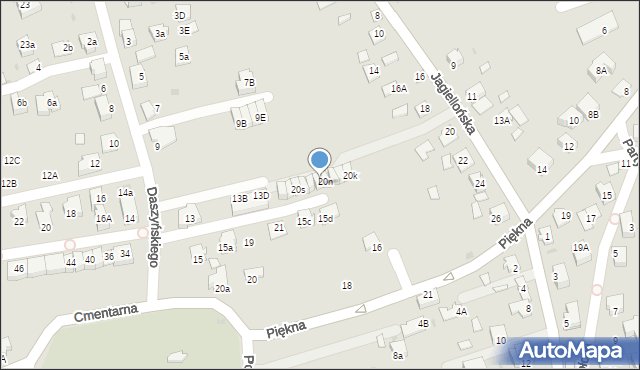 Niepołomice, Jagiellońska, 20o, mapa Niepołomice