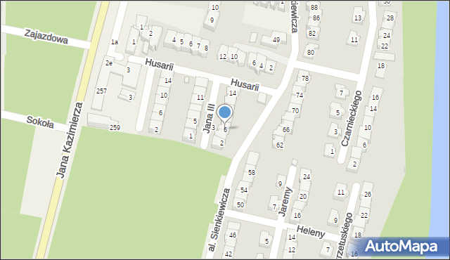 Nieporęt, Jana III, 6, mapa Nieporęt