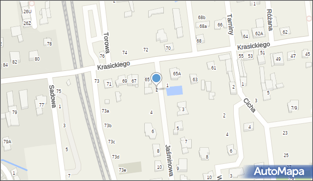 Nowa Iwiczna, Jaśminowa, 2, mapa Nowa Iwiczna