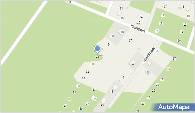 Nowa Łuka, Jarzębinowa, 28, mapa Nowa Łuka