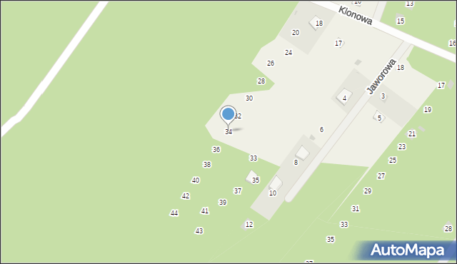 Nowa Łuka, Jarzębinowa, 34, mapa Nowa Łuka