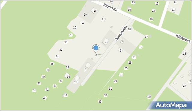 Nowa Łuka, Jaworowa, 6, mapa Nowa Łuka