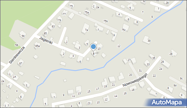 Nowa Sól, Jagienki, 8, mapa Nowa Sól