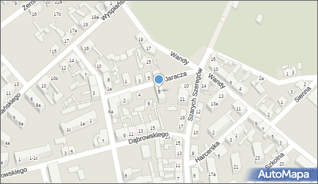 Nowa Sól, Jaracza Stefana, 8, mapa Nowa Sól