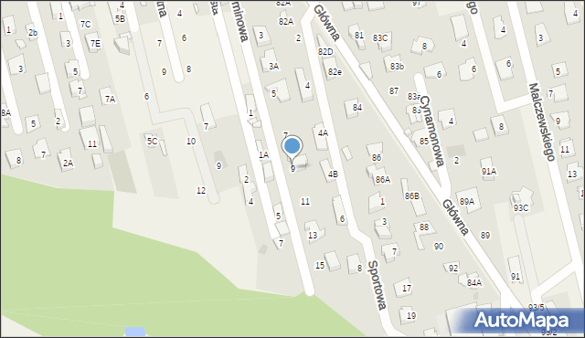 Nowa Wieś, Jaśminowa, 9, mapa Nowa Wieś