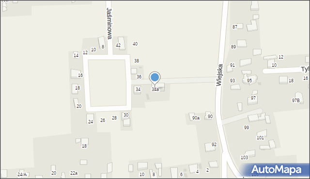 Nowa Wieś Tworoska, Jaśminowa, 34a, mapa Nowa Wieś Tworoska