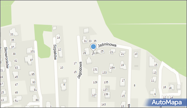 Nowe Chechło, Jaśminowa, 27, mapa Nowe Chechło