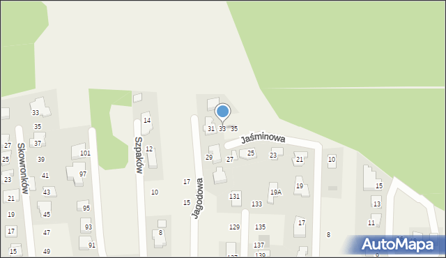 Nowe Chechło, Jaśminowa, 33, mapa Nowe Chechło