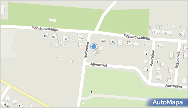 Nowe Miasteczko, Jaworowa, 1, mapa Nowe Miasteczko