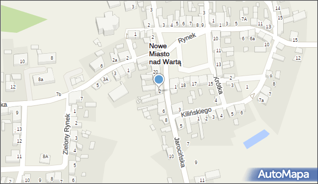 Nowe Miasto nad Wartą, Jarocińska, 2, mapa Nowe Miasto nad Wartą