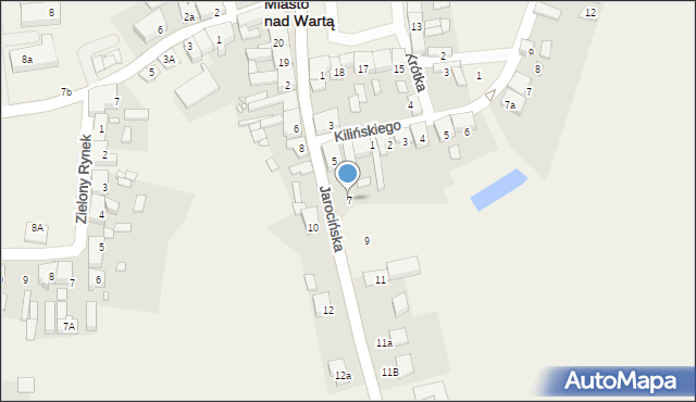 Nowe Miasto nad Wartą, Jarocińska, 7, mapa Nowe Miasto nad Wartą