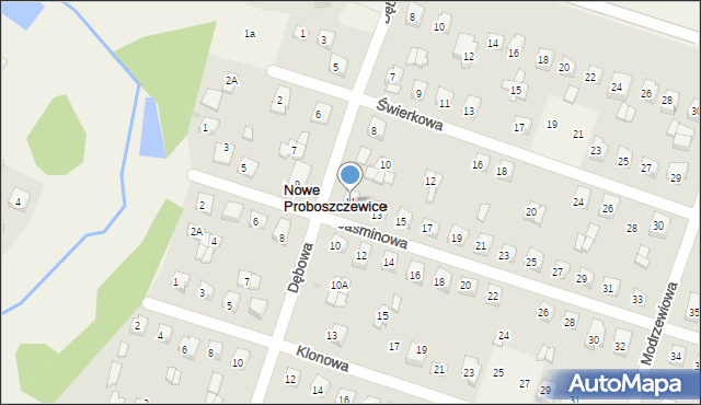 Nowe Proboszczewice, Jaśminowa, 11, mapa Nowe Proboszczewice
