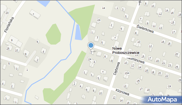 Nowe Proboszczewice, Jaśminowa, 2, mapa Nowe Proboszczewice