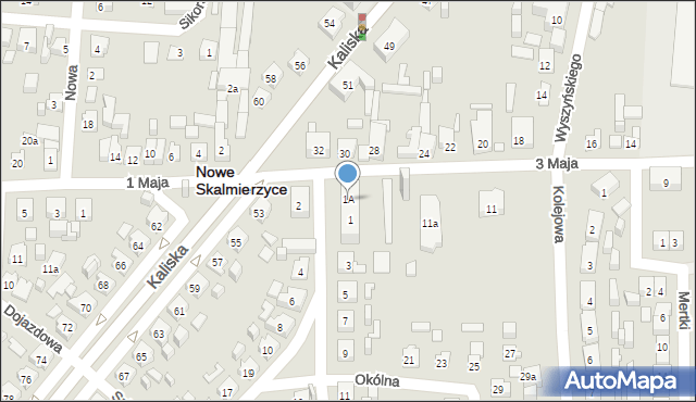 Nowe Skalmierzyce, Jana Pawła II, 1A, mapa Nowe Skalmierzyce