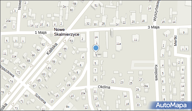 Nowe Skalmierzyce, Jana Pawła II, 3, mapa Nowe Skalmierzyce