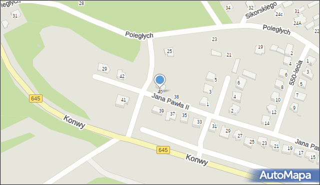 Nowogród, Jana Pawła II, 40, mapa Nowogród