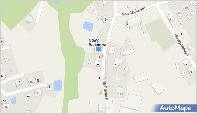 Nowy Barkoczyn, Jana Pawła II, 14, mapa Nowy Barkoczyn