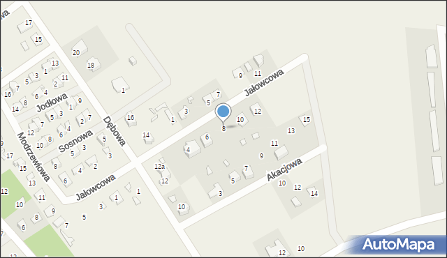 Nowy Dębiec, Jałowcowa, 8, mapa Nowy Dębiec