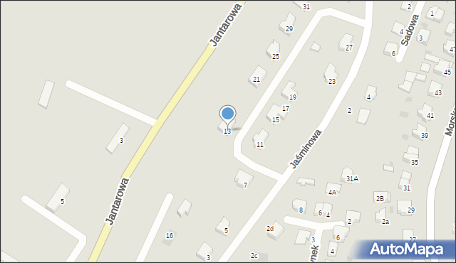 Nowy Dwór Gdański, Jaśminowa, 13, mapa Nowy Dwór Gdański