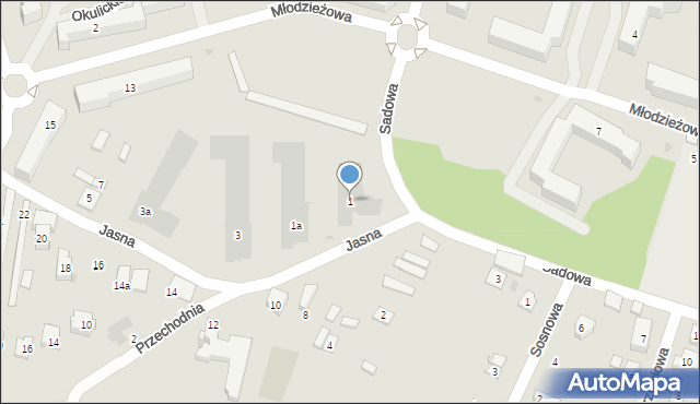 Nowy Dwór Mazowiecki, Jasna, 1, mapa Nowy Dwór Mazowiecki