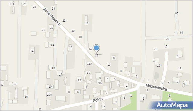 Nowy Kraszew, Jana Pawła II, 12, mapa Nowy Kraszew