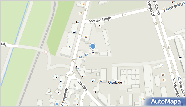 Nowy Sącz, Jagiellońska, 65, mapa Nowego Sącza
