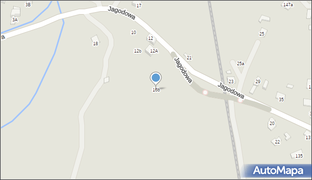 Nowy Sącz, Jagodowa, 16b, mapa Nowego Sącza