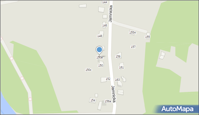 Nowy Sącz, Jamnicka, 150a, mapa Nowego Sącza