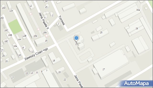 Nowy Sącz, Jana Pawła II, 23, mapa Nowego Sącza