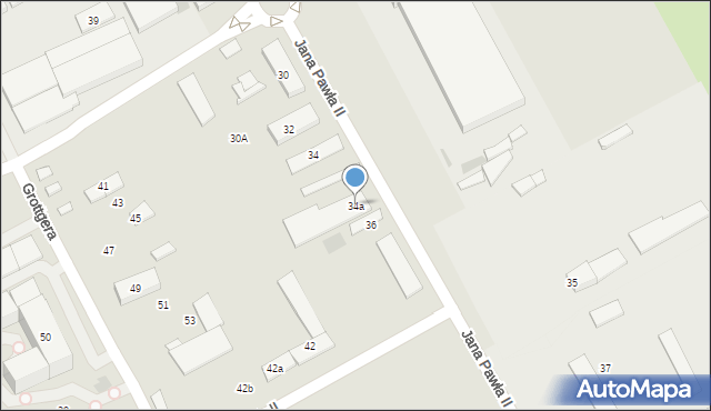 Nowy Sącz, Jana Pawła II, 34a, mapa Nowego Sącza