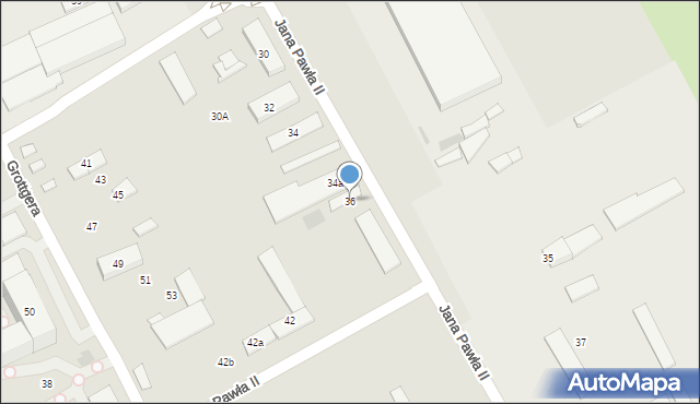 Nowy Sącz, Jana Pawła II, 36, mapa Nowego Sącza