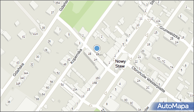 Nowy Staw, Jana Pawła II, 4, mapa Nowy Staw