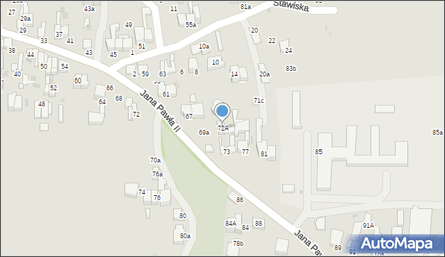 Nowy Targ, Jana Pawła II, 72A, mapa Nowego Targu